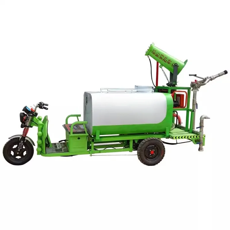 

New energy electric three-wheeled sprinkler, high-pressure fire truck for dust removal and road spraying on construction sites