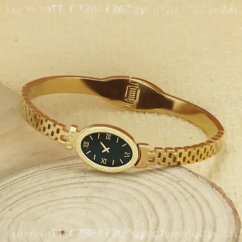 Vintage Roman Numeral Hollow Bracelet for Women Watch Disc Strap Style Jewelry Suitable for Daily Wear Just a Bracelet Not a