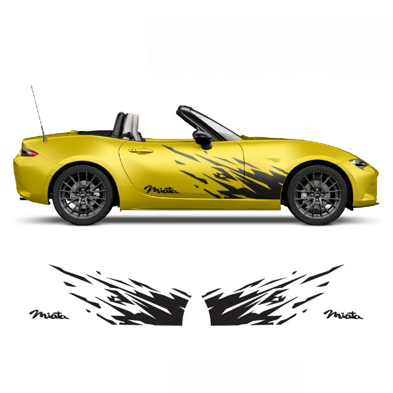 

Car Vinyl Stickers body exterior modification customized Sport Center Racing decals For Mazda Miata
