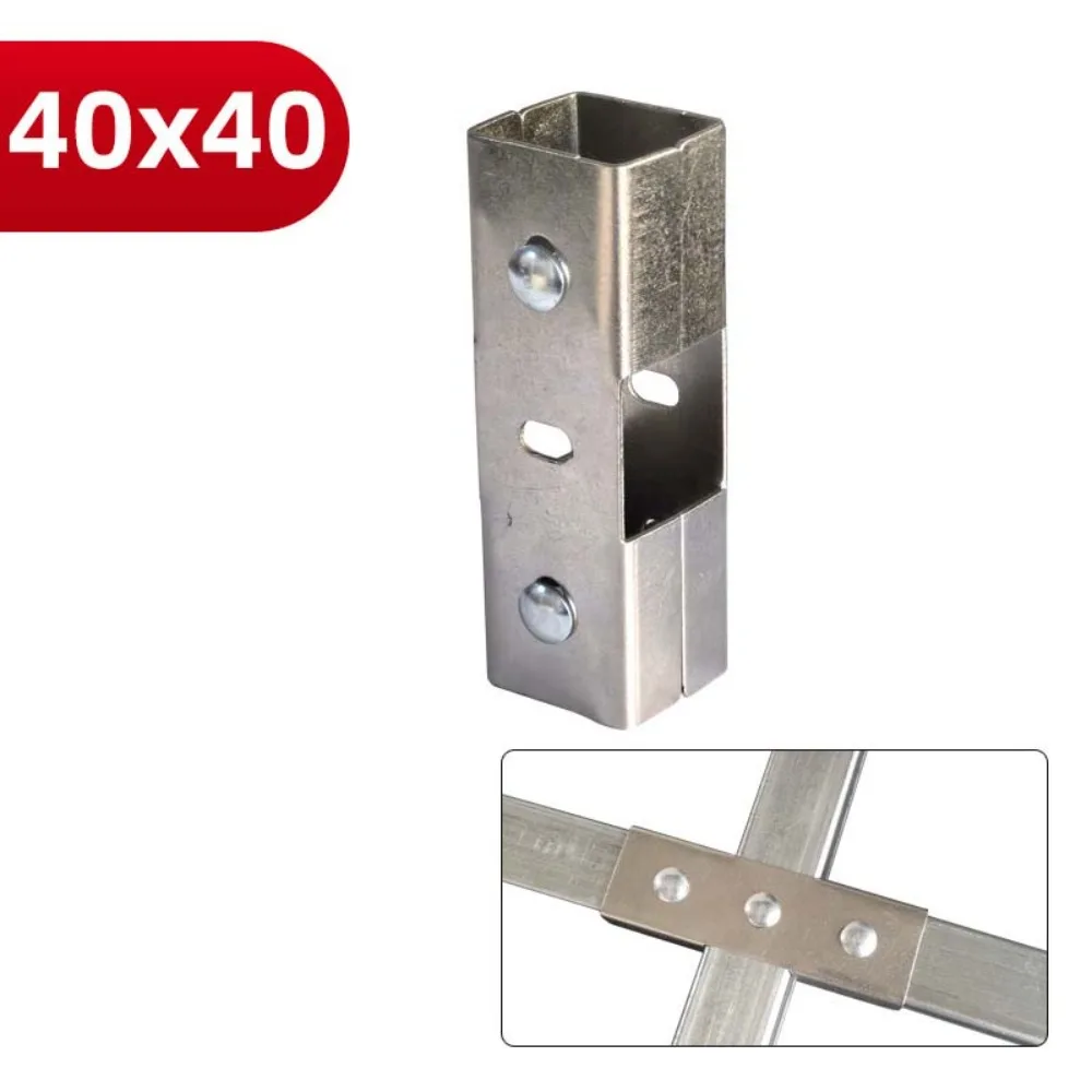 

40*40mm Square Tube Connector galvanizing carbon steel Pipe Fixed Joint Fixed Pipe Clamp solderless Steel Joint Connector