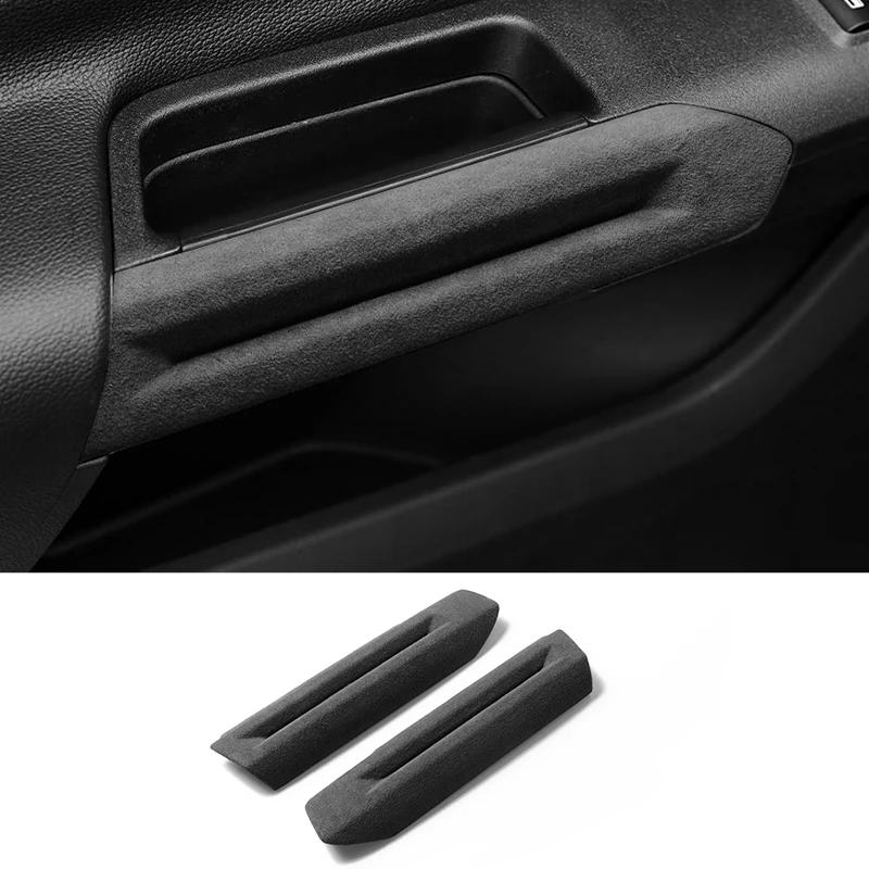 For Mustang Car Door Handle Boot Cover Decorative Trim Sticker Made of Alcantara Premium Interior Tuning Accessories view 6