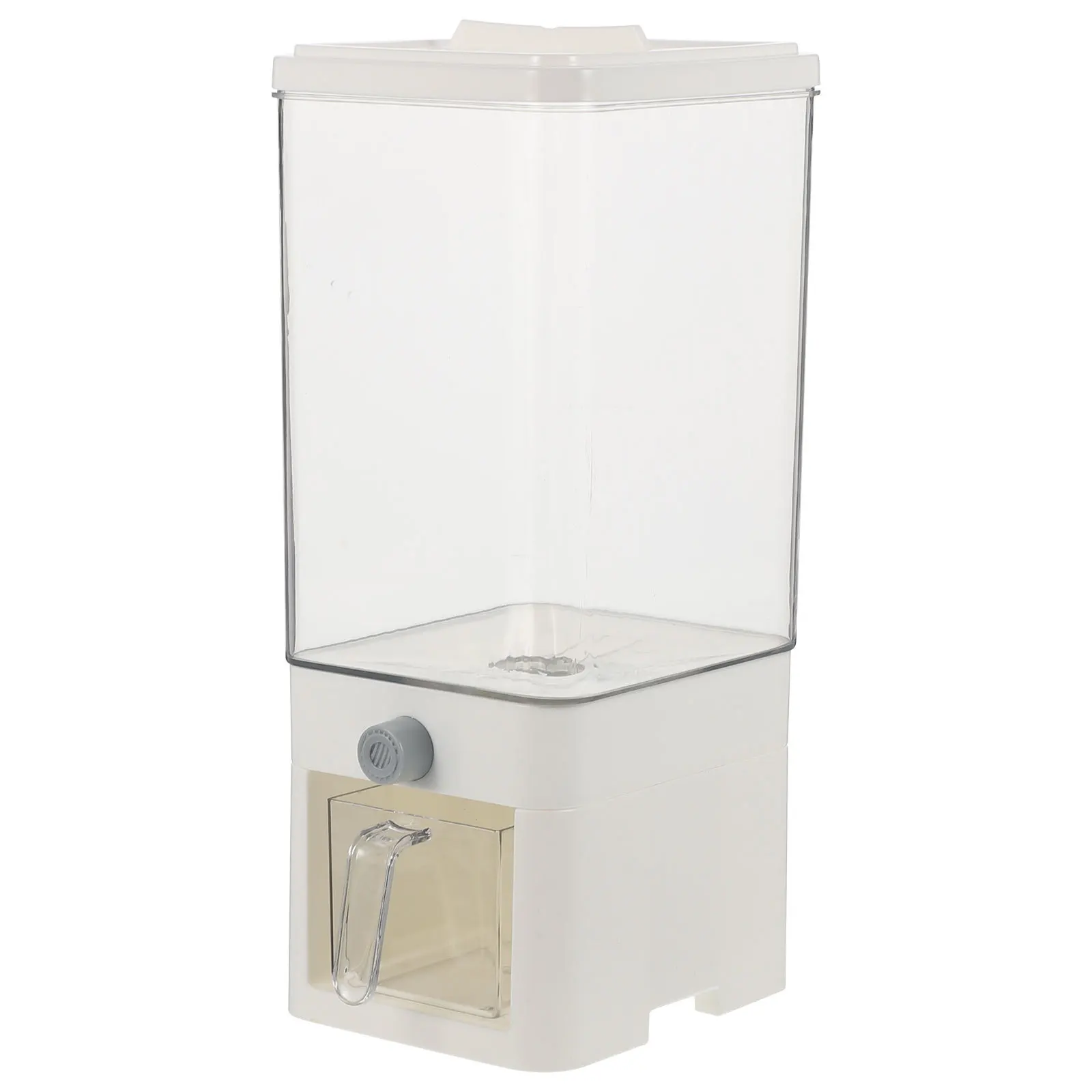 Contenedor dispensador de arroz con tapa de prensa de 3,75l, encimera de cocina, contenedor de almacenamiento de alimentos secos para granos de arroz, cereales, avena, lentejas