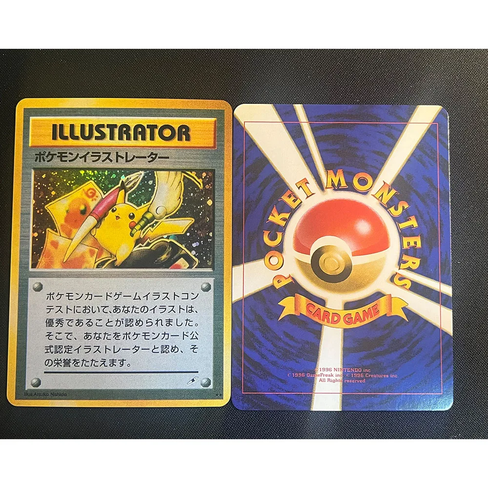 Ptcg-第1世代のイラストレーター,ホログラフィックエフェクト,テクスチャード加工のレプリカカード,子供向けギフト,ミュウ,1セットあたり3枚