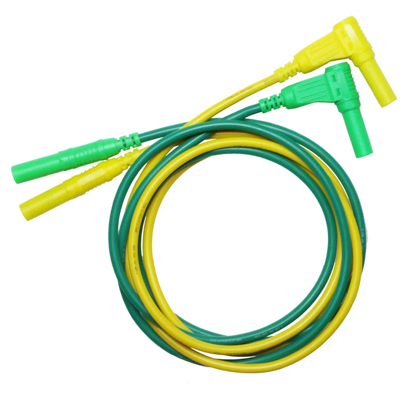 TL290 Length=1.0meter High Quality 13AWG flexible silicone 4mm straight to right angel Plug test leads