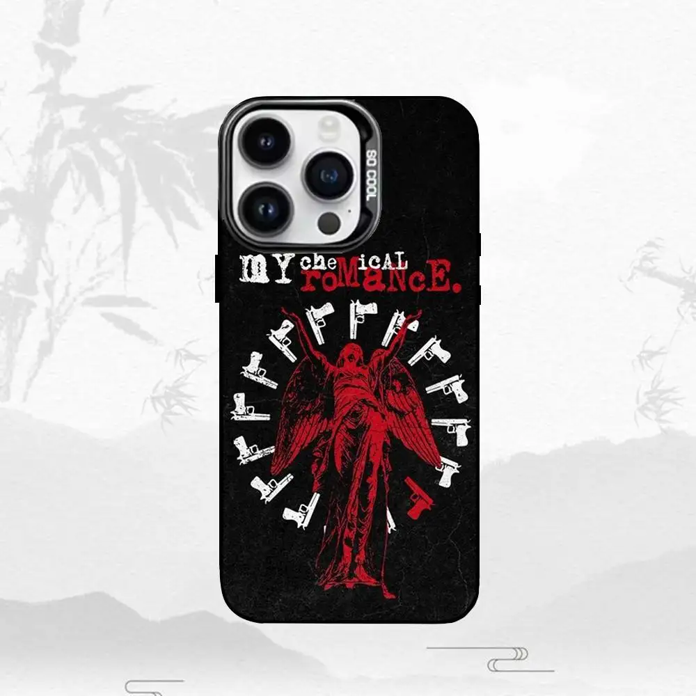 My C-Chemical Romance Gun Handyhülle für iPhone 17,16,15,14,13,12,11 Plus, Pro Max, schwarz, matt, stoßfest