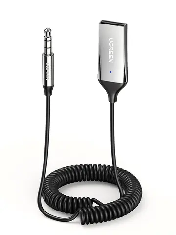UGREEN Bluetooth 5.3 аудио приемник для автомобиля с USB и 3,5 мм разъемом — фото модели