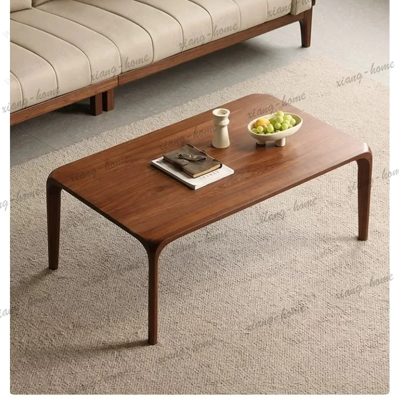 LD North American black walnut coffee table Nordic simple solid wood rectangular mortise and tenon low tea table