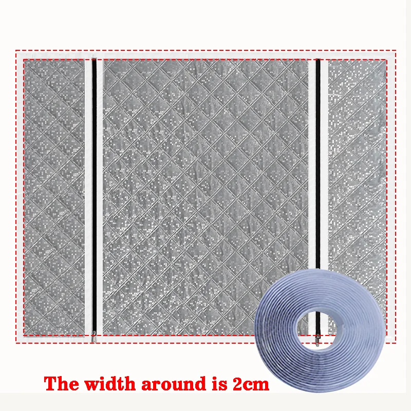 Winter White Thick Cotton Curtains, Windproof, Cold Proof, Light Blocking, Waterproof, Fully Sealed Windows for Household Use