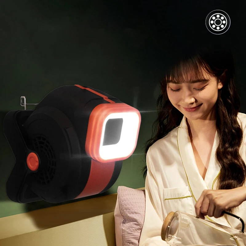 5200Mah Portable Bladeless Fan Outdoor Camping Fan Light USB Rechargeable Desktop Fan Brushless Small Fan