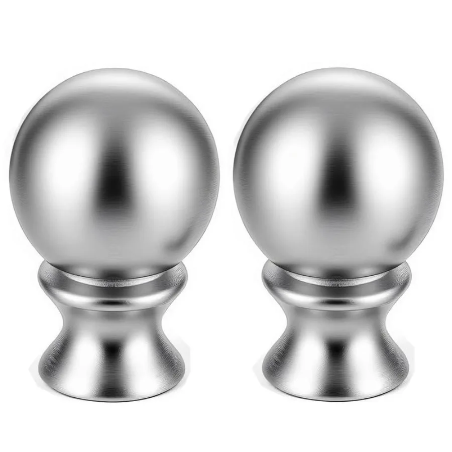 Lighting Lamp Finials 1-1/2 in High, 1/4-28 in Base Ball Finials for Lamp Shade, Finial Lamp Shade Top Screw, Lamp Shade Finial