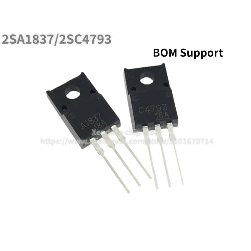 10pcs/lot 2SA1837/2SC4793 A1837 C4793 TO-220F Package Original Genuine Audio Amplifier Transistor Pairing Tube