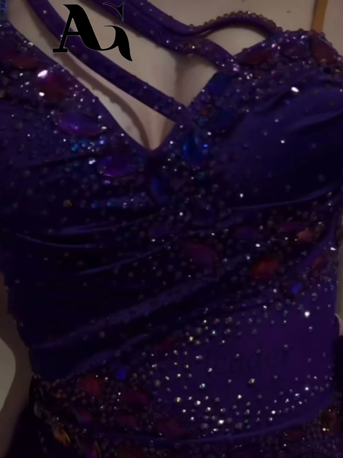 Costume de danse latine AB Stone pour femmes et enfants, haut de gamme, personnalisé, petit ange, jupe moelleuse, robe de Samba de piscine noire