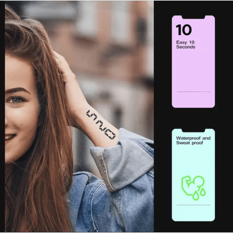 1 Sheet Temporary Tattoo Stickers Waterproof 15 Days Tattoo Armband Bracelet Fake Tattoo