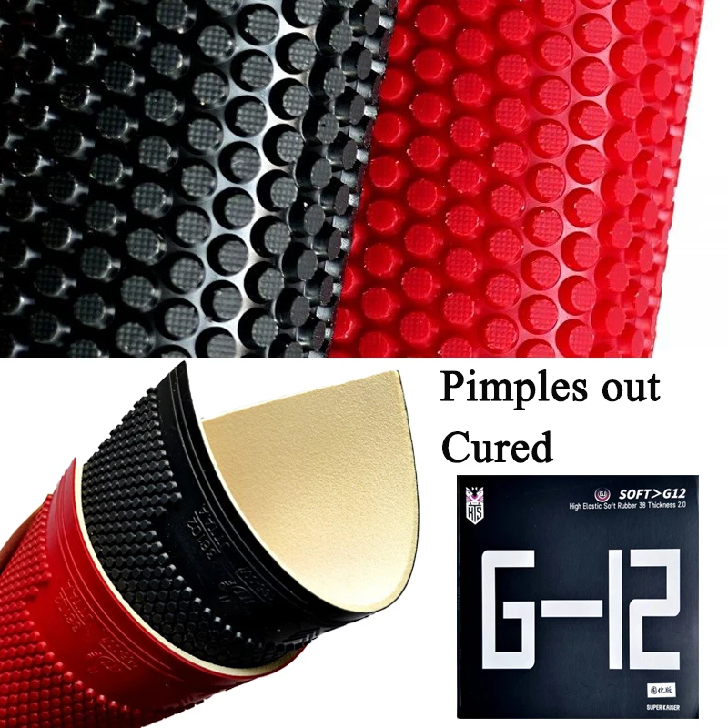 

Накладка для настольного тенниса SUPER KAISER G-12 Pimples Out с губкой OX/2.0мм, прочная, для быстрой атаки, с эффектом тонущего мяча