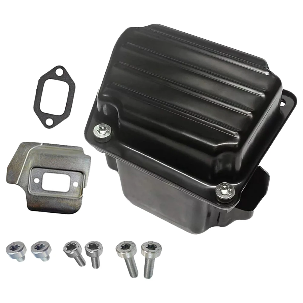 Cooling Plate Screws Exhaust Silencer Kit Complete Packaging Easy Installation Enhanced Noise Reduction For 034 For 036