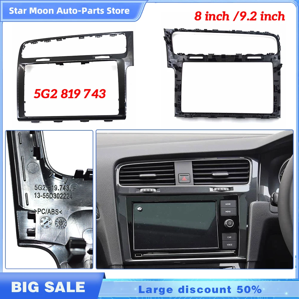 

RHD правый руль пианино краска черный экран 8 дюймов и 9,2 дюймов отделка рамка Радио панель для VW Golf 7 MK7 5G2 819 743