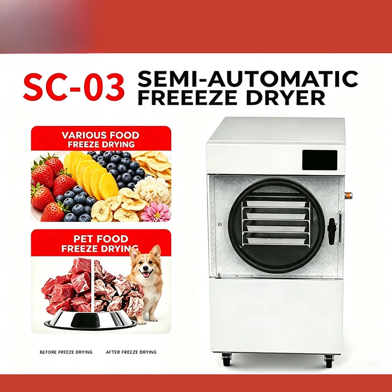 Automatic Vacuum Freeze Dryer Pump 1-Year Warranty Energy-Saving Multi-Functional For Processing Fruit Meat Pet