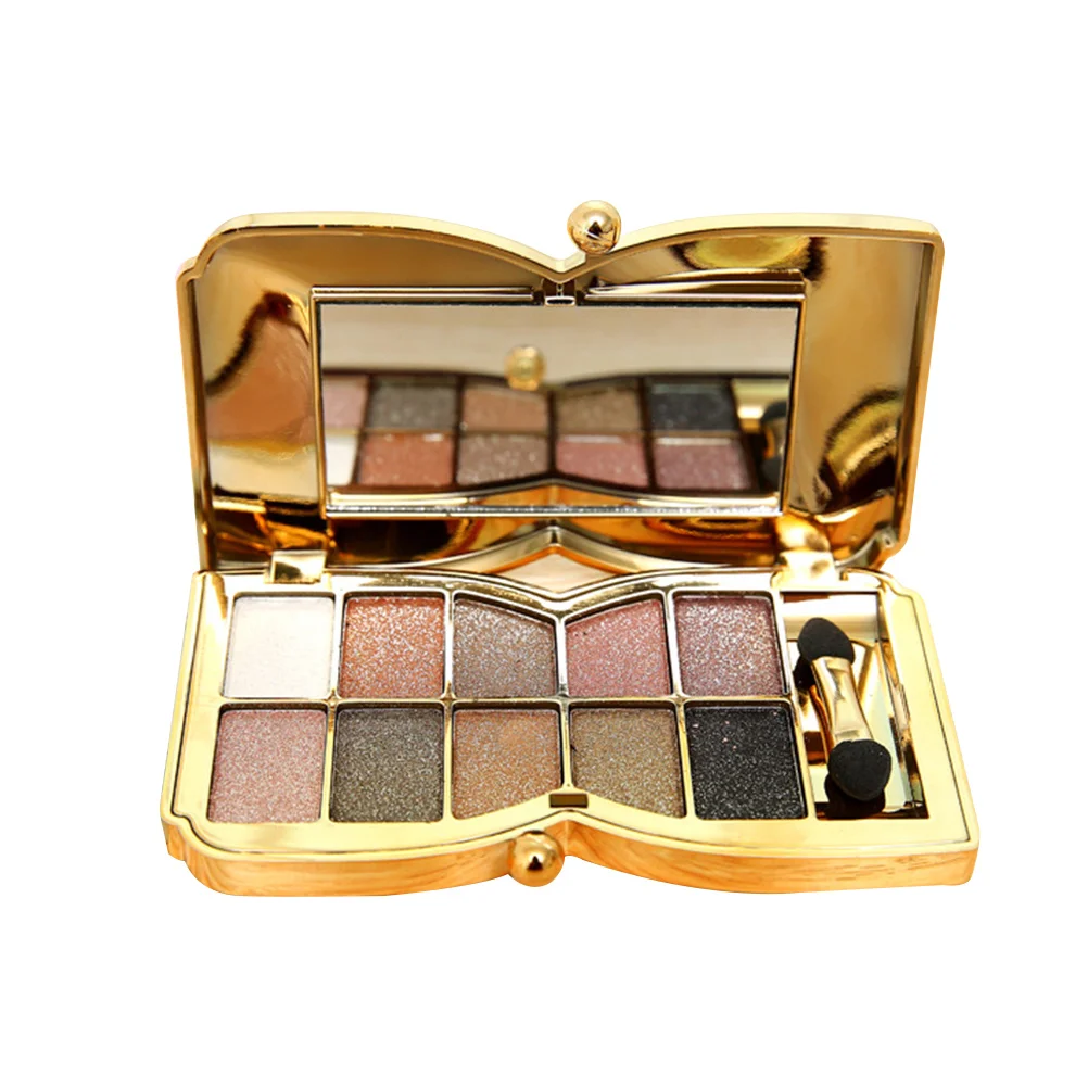 مجموعة ظلال عيون بـ 10 ألوان، ظلال مطفية ولامعة مقاومة للماء والعرق، طويلة الأمد مع لمعان براق للاستخدام اليومي