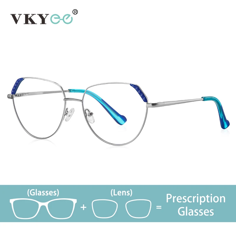 

VICKY Personalized Polygonal Design Photochromic Anti-blue Light Glasses Progressive Multifocal Customizable Prescription 3079