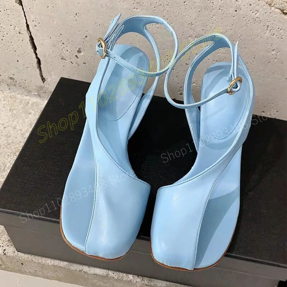 

Sky Blue Split Toe Fashion Sandals Cross Tied Matte Leather Strange Style Heel Sexy Women Shoes 2024 Summer Zapatos Para Mujere