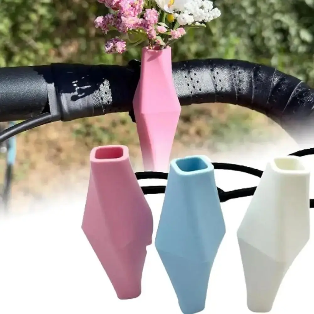 Gifts Silicone Bike Flower Vase Bicycle Accessories Handlebars Mini Vase Portable Funny Small Flower Vase