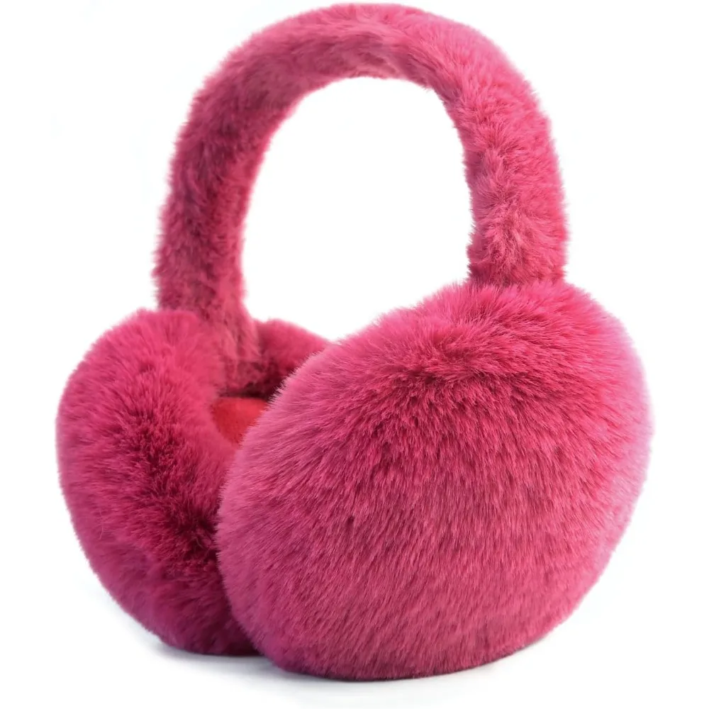 

Складные наушники для женщин, пушистые наушники для холодной погоды, зимняя теплая повязка на голову, милые гетры с напуском