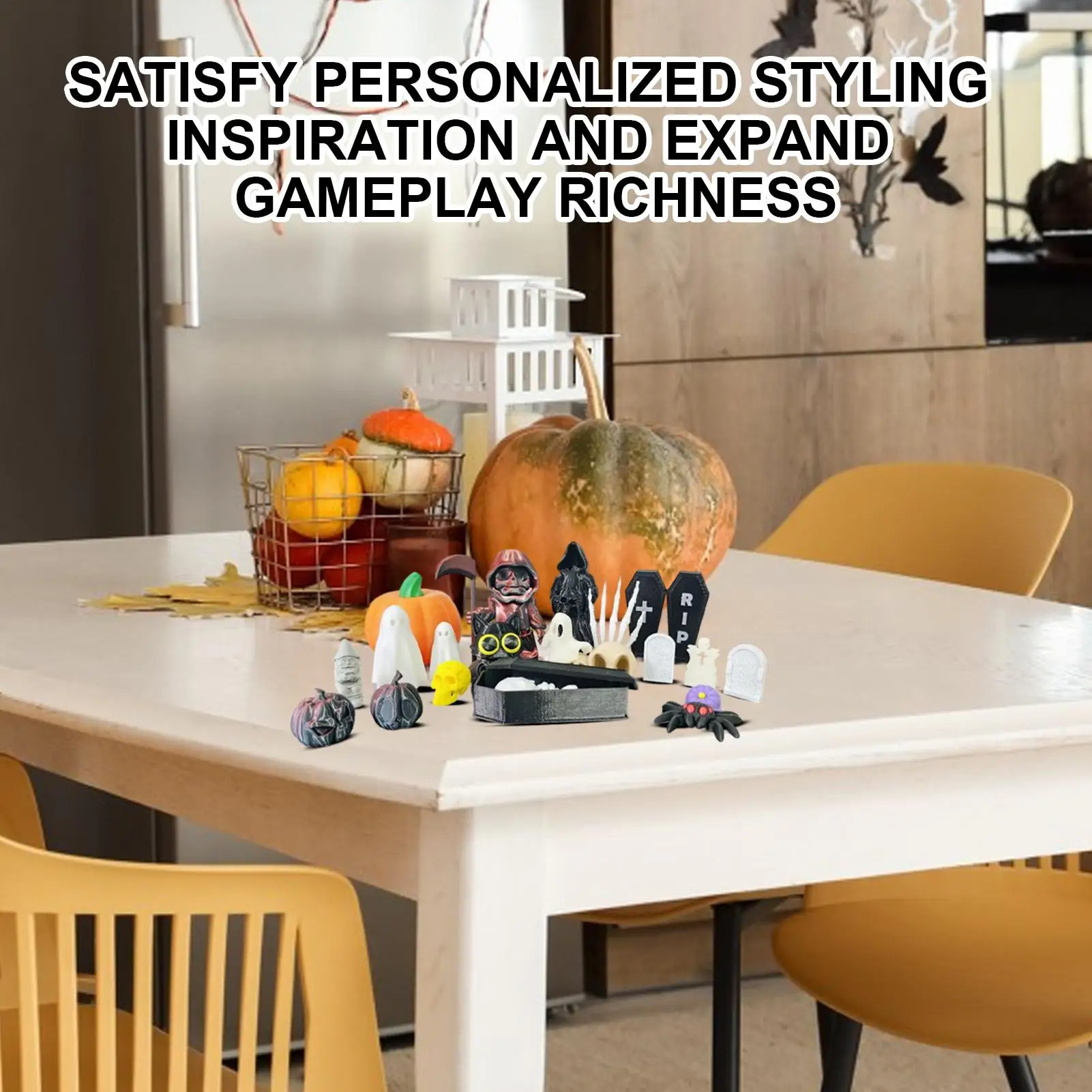 

Halloween Miniatures 20 Pieces Halloween Decor Pumpkin Ghost Figurines Sets Skull Statue Small Home Decor For Holiday Birthday