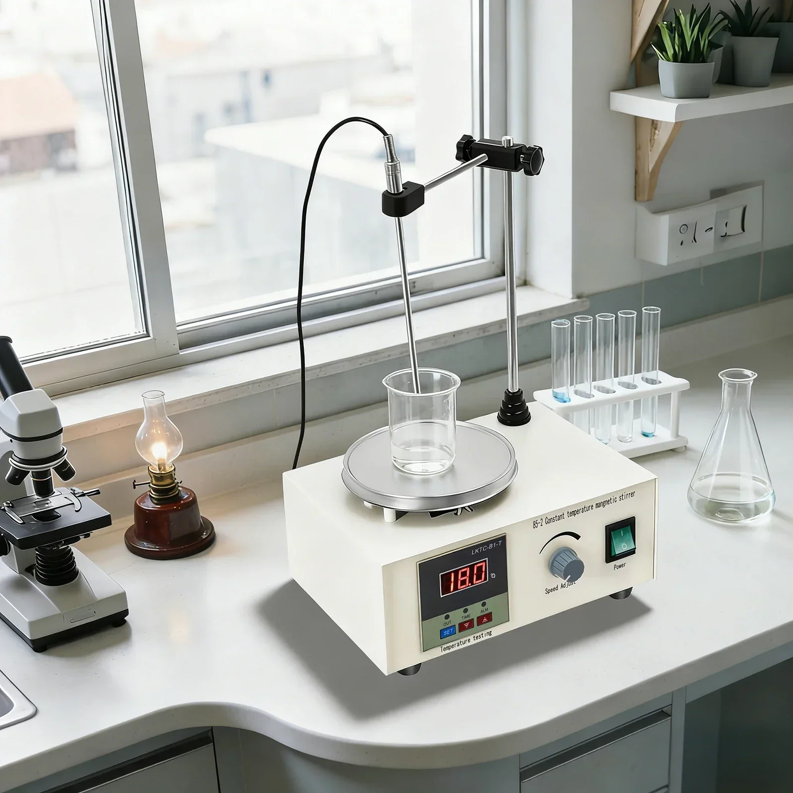 2000ml Magnetic Stirrer With Heating Plate Digital Hotplate Mixer Stir Bar 1-2000RPM