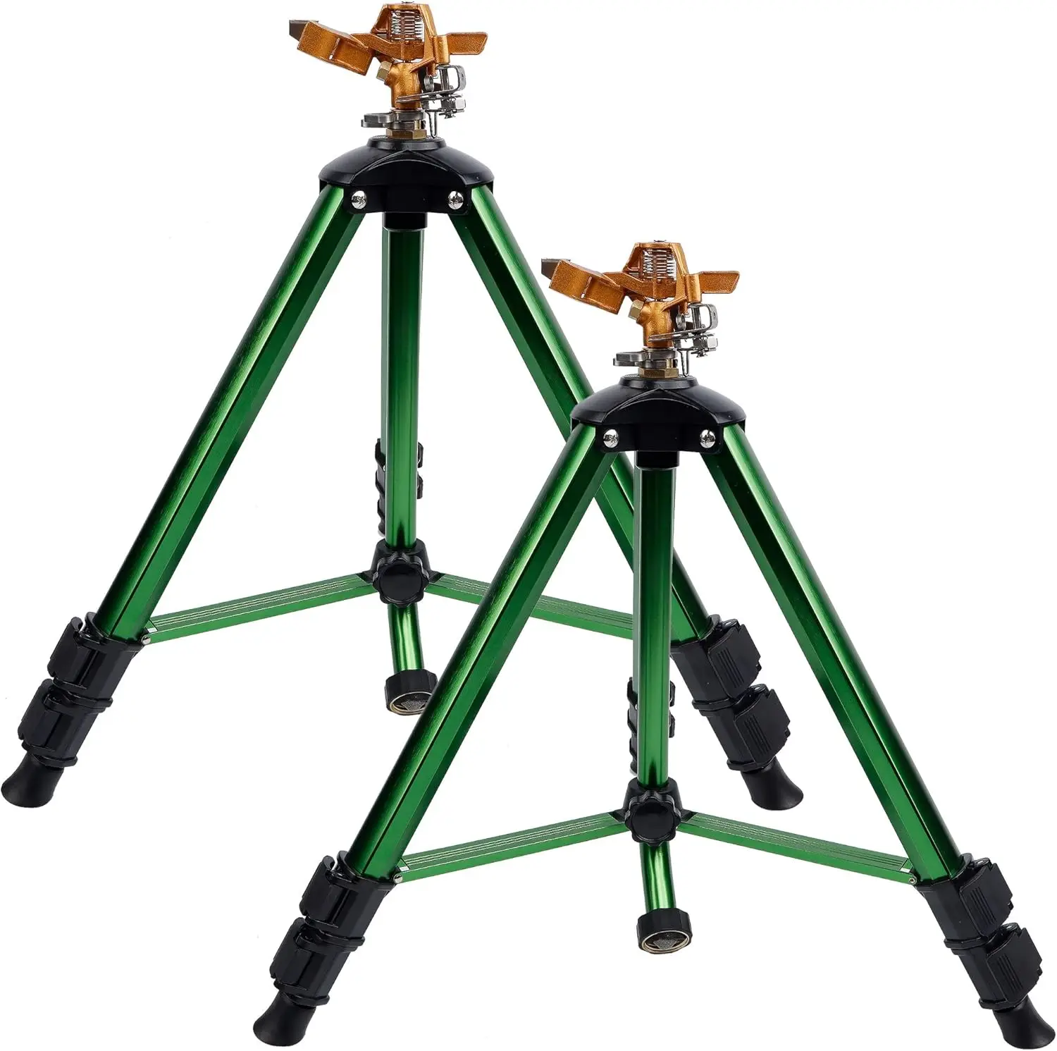 

Impact Sprinkler on Tripod Base, Quick Connector and Product Adapter Set, 360 Degree Coverage, 2 Pack