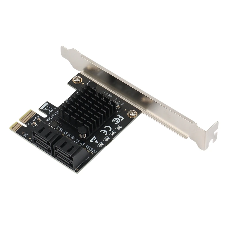 Disque dur PCI-E 4X vers SATA 3.0, 6 000 cartes, 4 ports, transfert pleine vitesse, 6 000 IPelasticity, pour Win7 / 8 / 10 / Linux