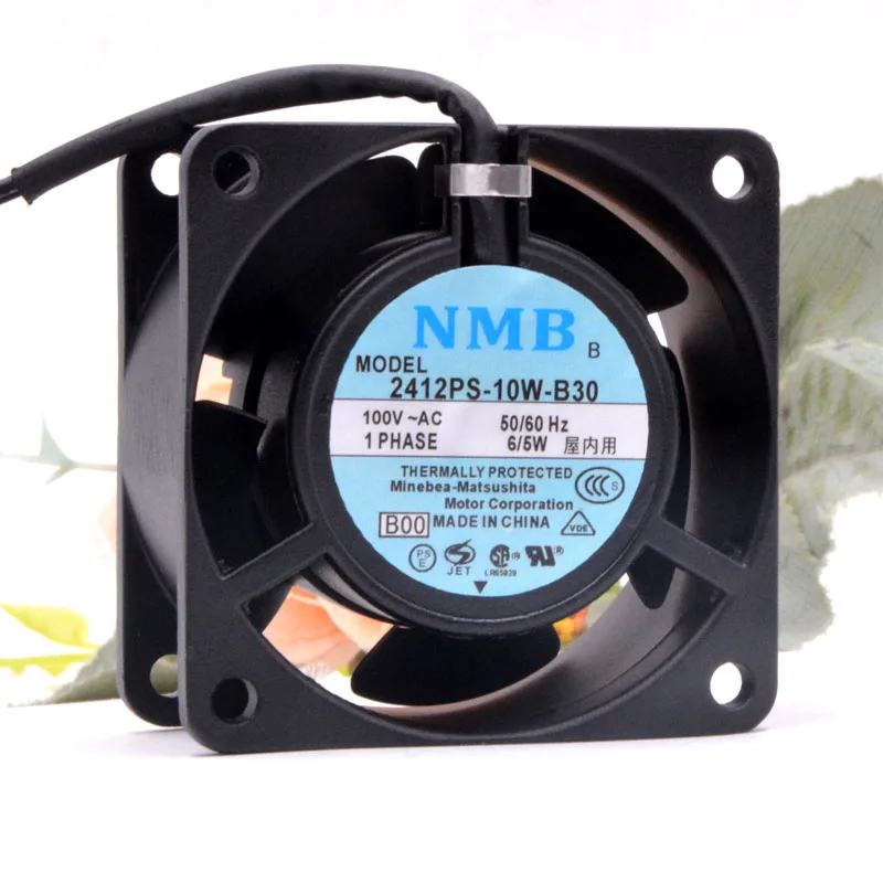 

Новый оригинальный бесшумный инвертор переменного тока NMB 2412PS-10W-B30 6028 6 см 100 в 6 Вт в алюминиевой раме