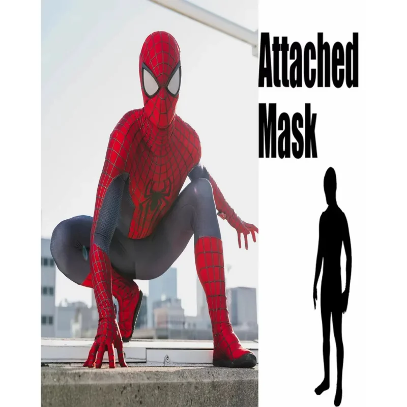 

★Halloween Cosplay Costume Men TASM Spider Superhero Zentai Suit Adults Male Full Bodysuit Jumpsuit♥ All corners of the country
