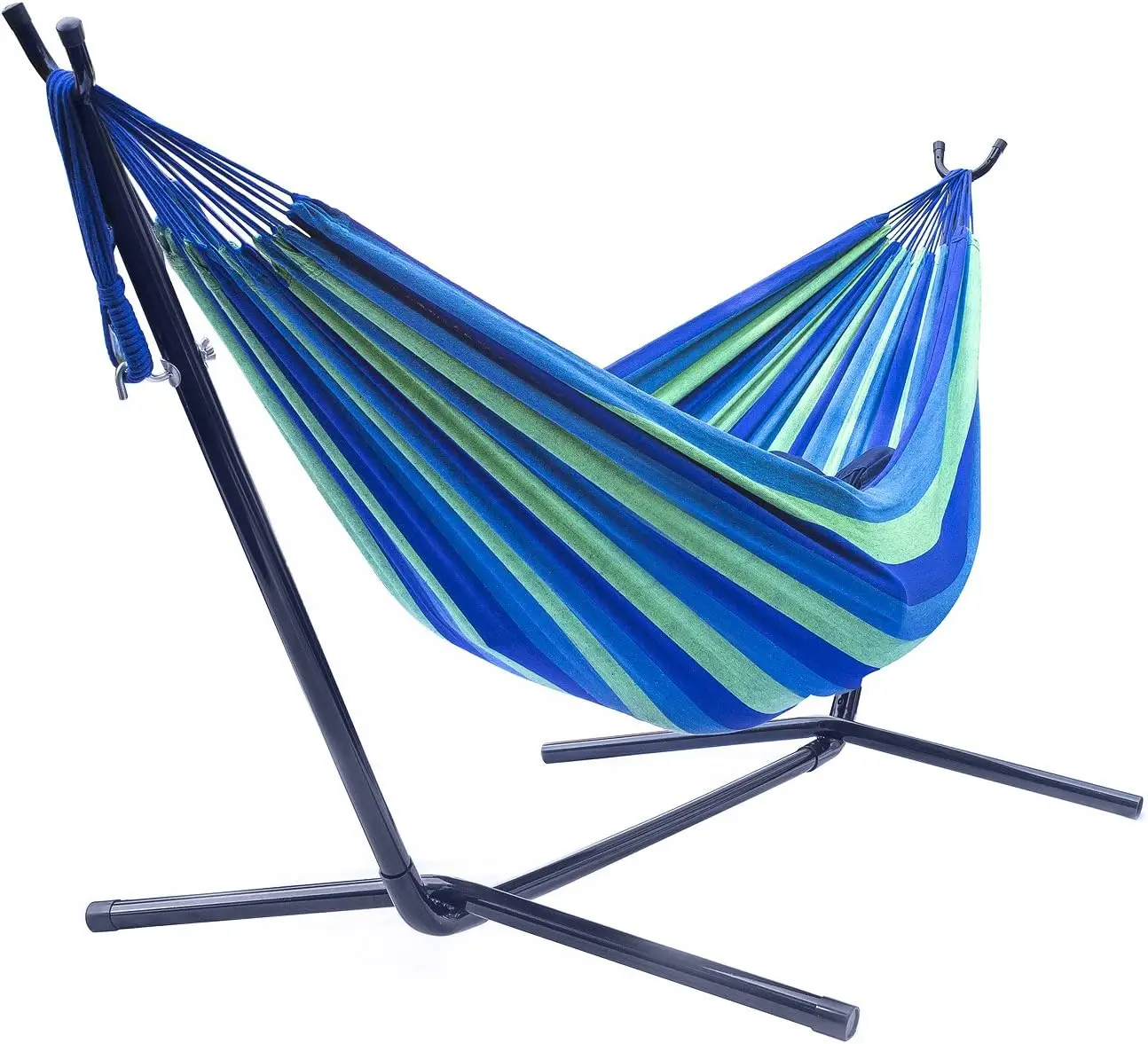 Sorbus 2-Person Stylish Hammock with Steel Stand- Premium Cotton Blend 60