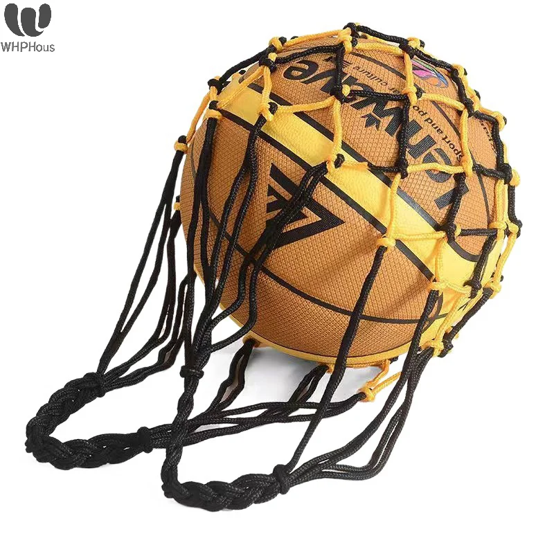 Basketball Net Bag Nylon Weave Storage Bags Single Ball Carry Portable Equipment Outdoor Sports Football Soccer Volleyball Bag