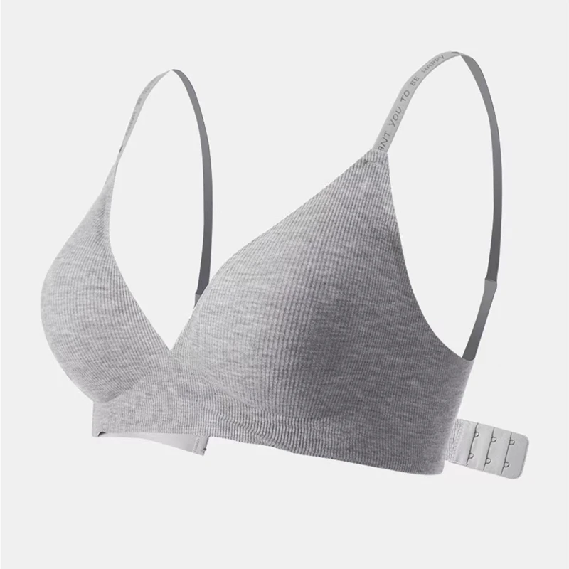 New Threaded Seamless Women\'s Underwear Small Chest Gathered No Steel Ring Anti-sagging Anti-sagging Women\'s Bra Burst Thin