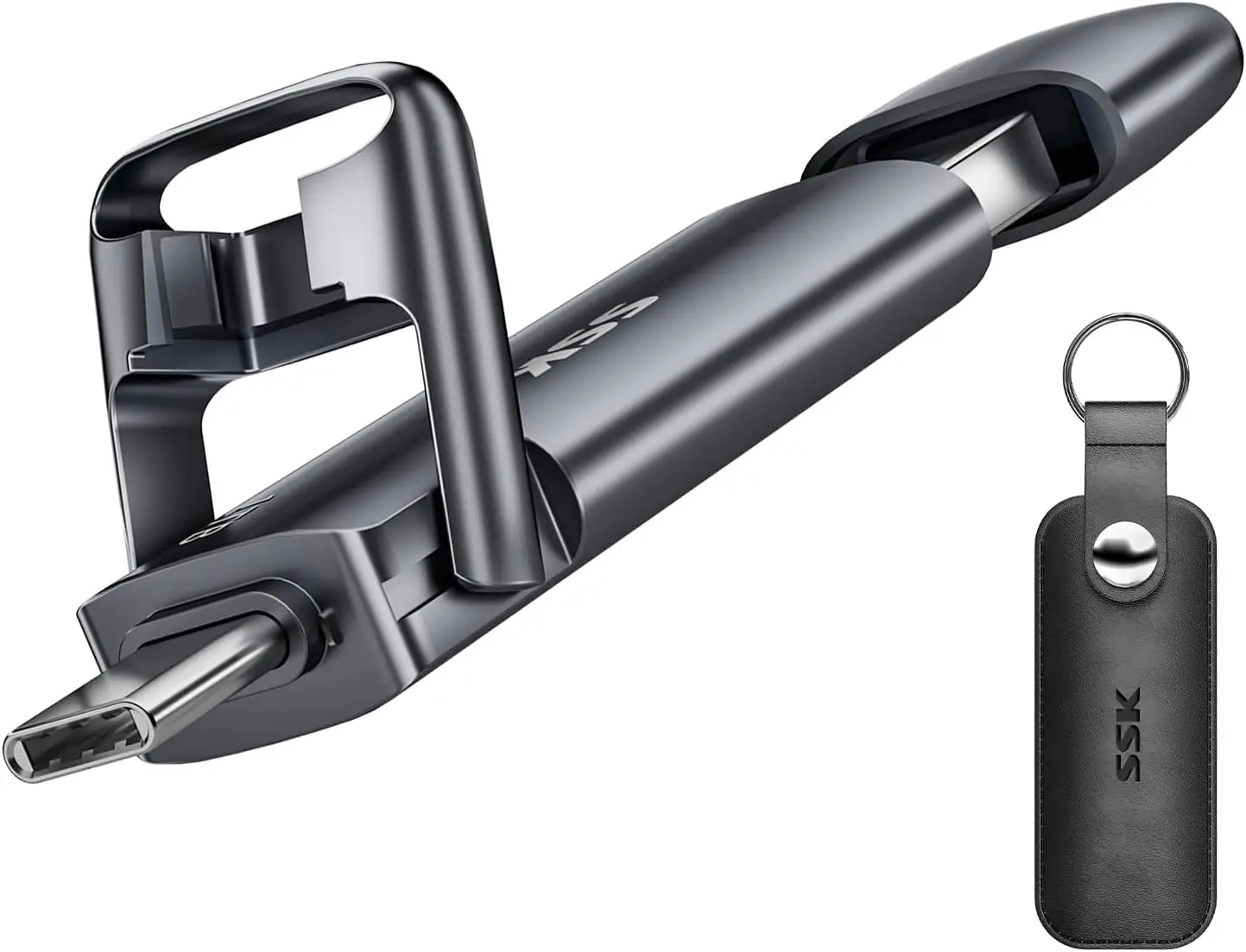 

USB-накопитель емкостью 1 ТБ, внешний твердотельный накопитель емкостью 550 МБ/с, тип C+A, USB3.2 Gen2, для iPhone, Android, Windows, Mac