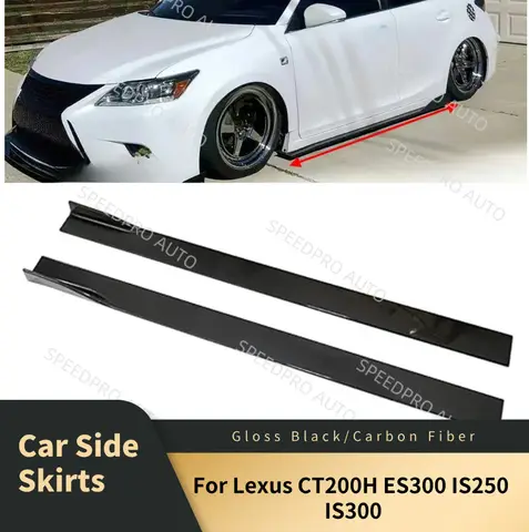 L-exus CT200H ES300 IS250 IS300 용 자동차 사이드 스커트 78.7 ''확장 하부 스플리터 패널 디퓨저 바디 키트 스타일링 외부 부품