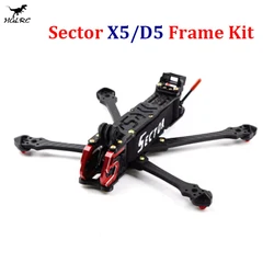 HGLRC Sector X5 210mm Sector D5 225mm ramię z włókna węglowego 5mm dla FPV Freestyle 5 cali analogowe drony cyfrowe