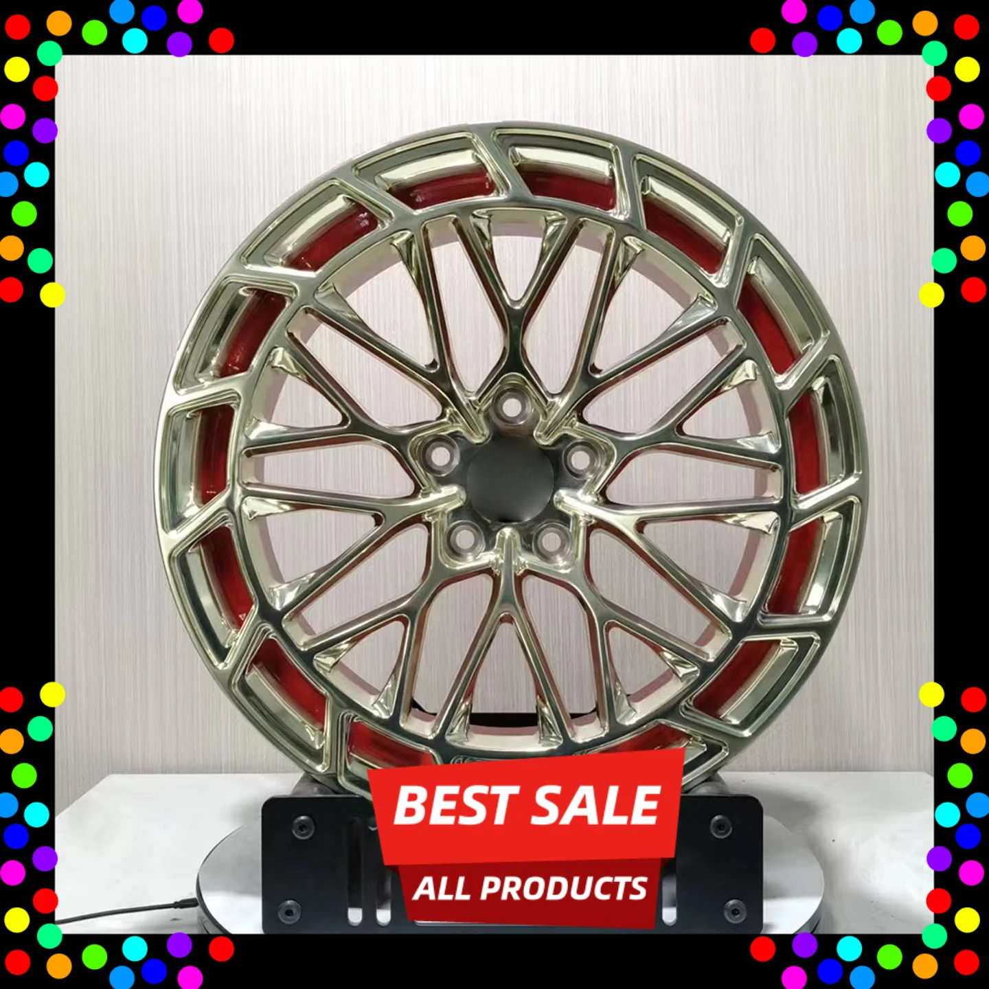 

Hot-selling Monoblock Golden Double Paint 21 22 24 26 Inch Wheel Luxury 5x114.3 5x112 5x130 Wheels for BMW Lamborghini RR Audi