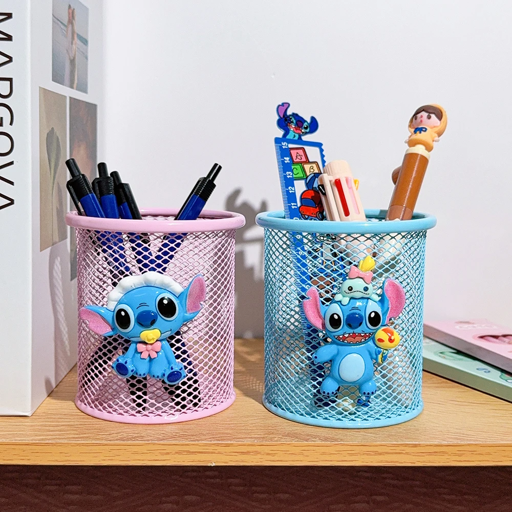 

Cartoon Stitch Pen Holder Kawaii Stationery Organizer Study Room Fan Gift Birthday Gift Makeup Pen Organizer