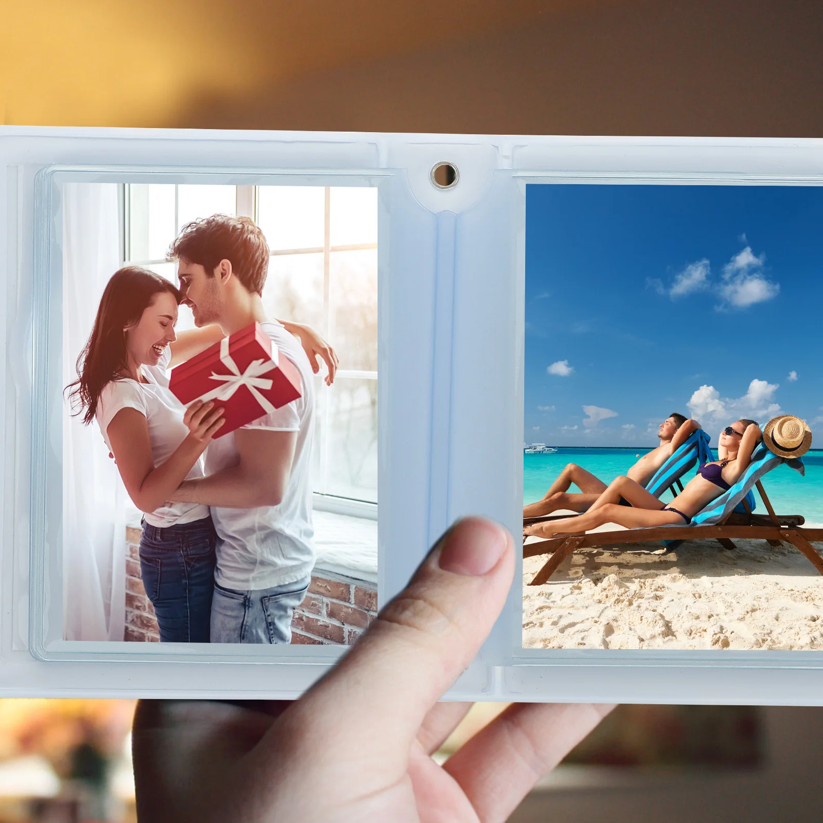 

Mini Photo Album Small Picture Cards Album Holder Lovely Patterned Cover Perfect for Travel and Home Decoration