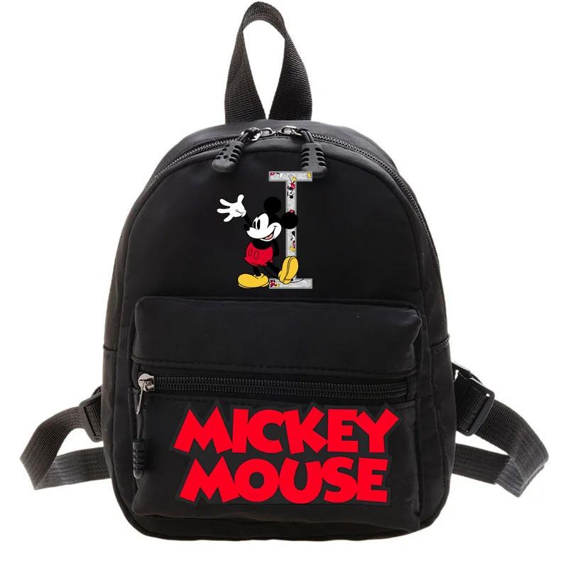 Disney-mochila de Mickey Mouse para mujer, morral sencillo de almacenamiento para viaje y ocio, a la moda, novedad de 2024