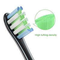 RM-12PCS Replacement Parts Accessories Brush Heads For Oclean X PRO/ Z1/ F1/ One/ Air 2 /SE Soft Dupont Deep Cleaning Nozzles A