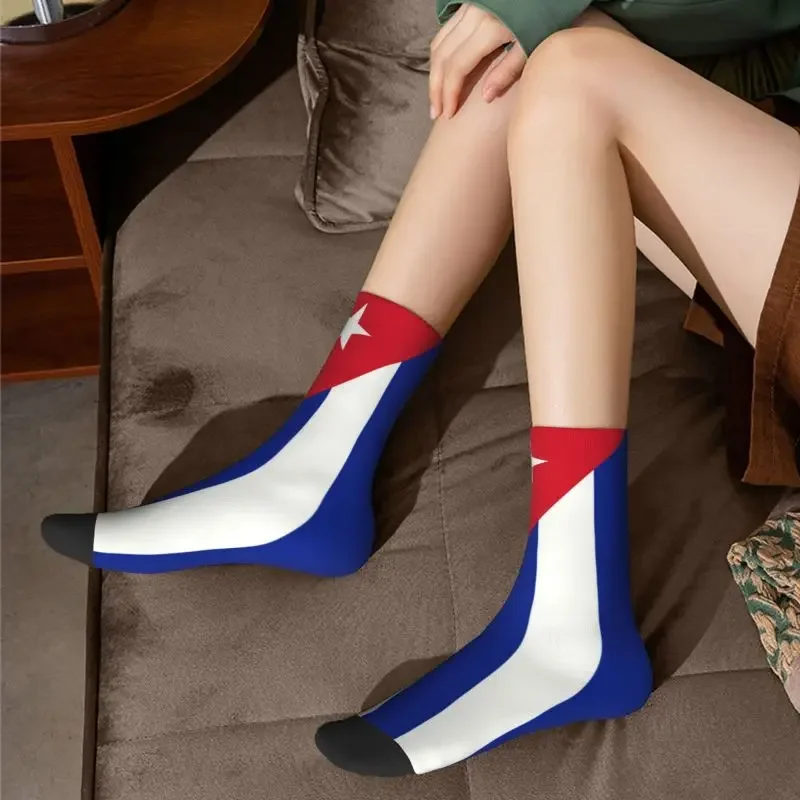 Chaussettes unisexes imprimées en 3D pour hommes, drapeau de Cuba, robe patriotique cubaine, mode Y2K