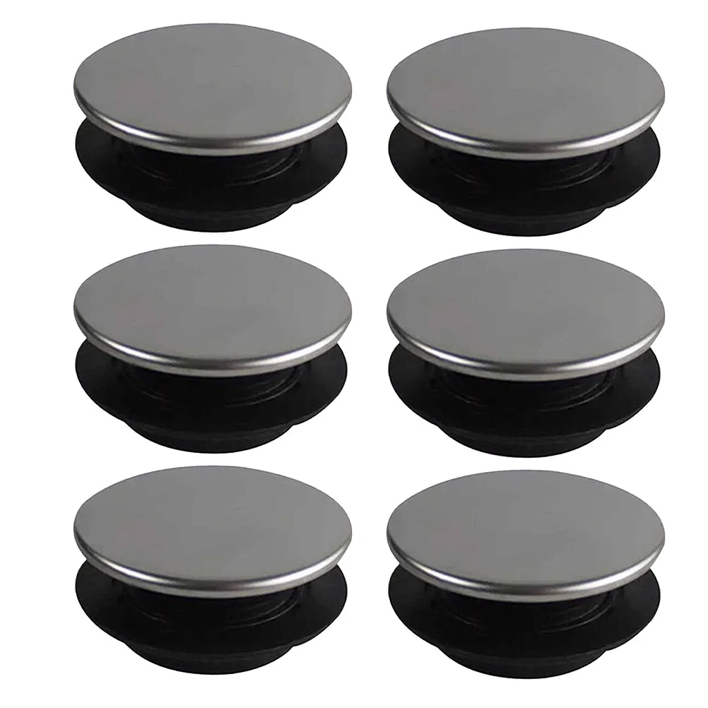 6Pcs Stainless Steel Sink Hole Covers Faucet Hole Cap Kitchen Sink Soap Dispenser Cover Stopper Stainless Steel Plugs for Sinks