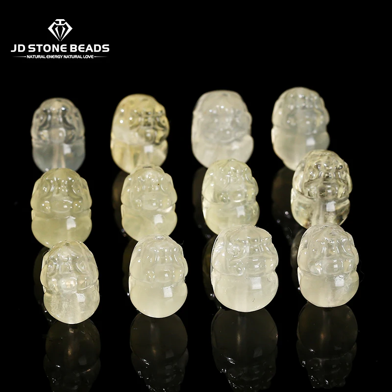

1 Pc Natural Lemon Quartz Carved Pixiu Wealth Bead With Hole For Jewelry Making Diy Necklace Bracelet Pendant Accessory Finding