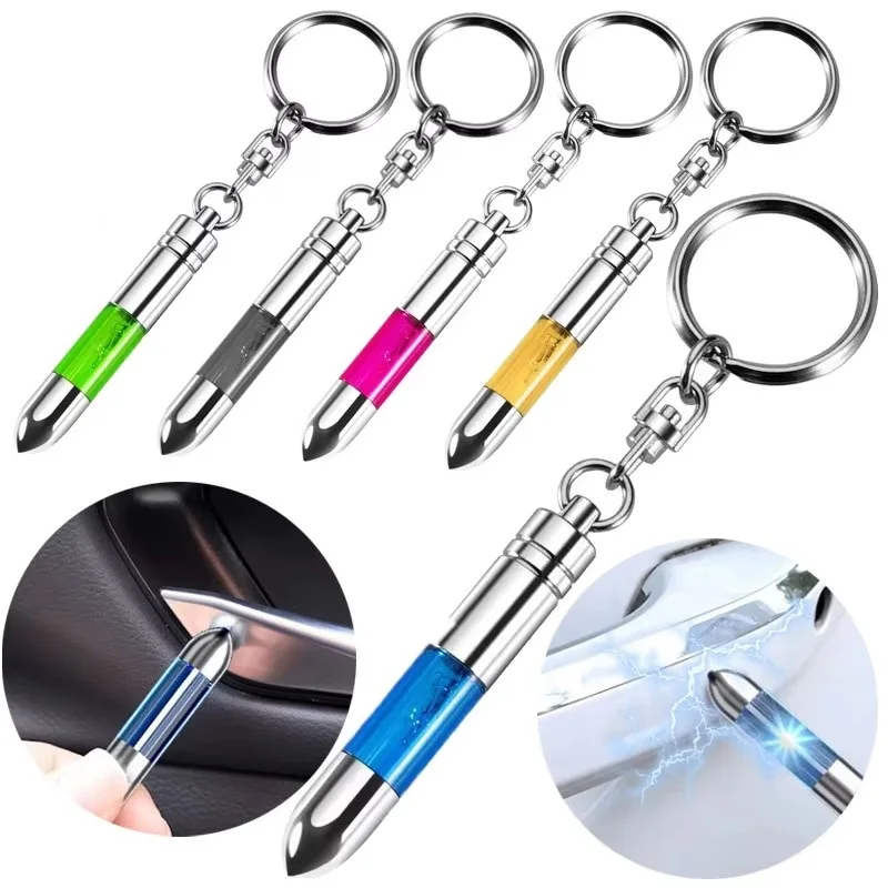 Anti-Static Keychain Car Body Static Eliminator Discharger Antistatic Rod Portable Keychain Eliminator High-Voltage Portable Key