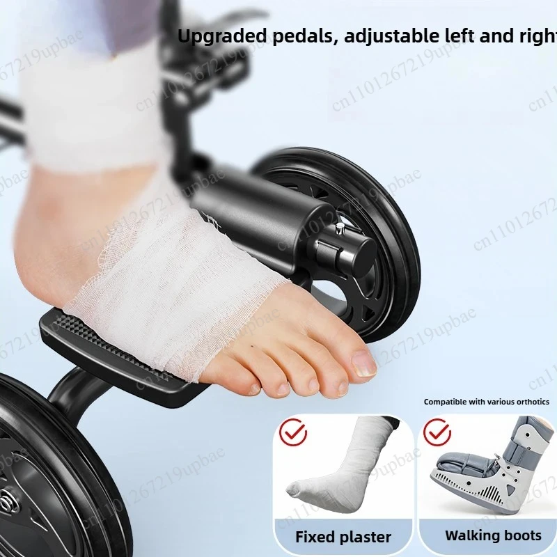 Adjustable Folding Rollator Lightweight Height Adjustable Knee Walker Scooter Ergonomic Mobility Aid for Adults Seniors