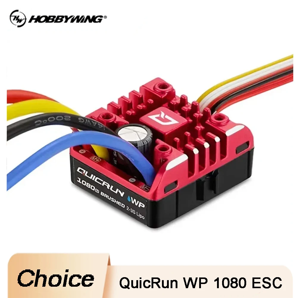 

Hobbywing QuicRun WP1080 ESC 1:10 1/8 Обновление 1080 G2 Гусеничный щеточный электронный контроллер WP 80A 540 550 775 Адаптация