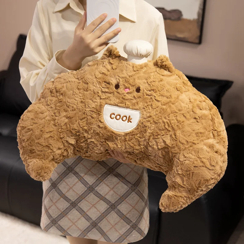 

Теплая уютная плюшевая подушка с мультяшным хлебом, котенком, щенком, мягкая подушка для изголовья большого размера, забавный домашний декор, детский подарок на день рождения